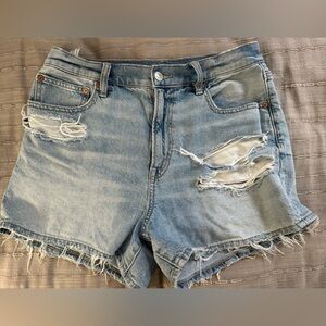 American Eagle Strigid Boyfriend High Rise Jean Shorts